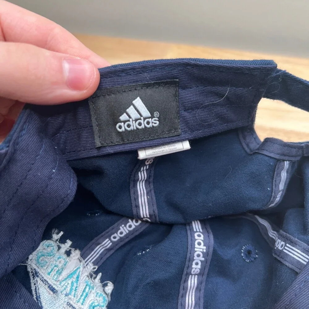 Adidas Stars Hat Mens Adjustable Blue‎ Strap Baseball Cap Football Sports Logo